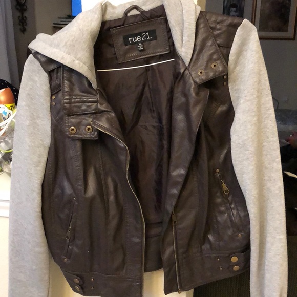 Rue21 Jackets & Blazers - NWOT tags soft leather-like and fleece jacket